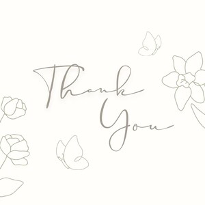 Floraison gracieuse - Carte de remerciement