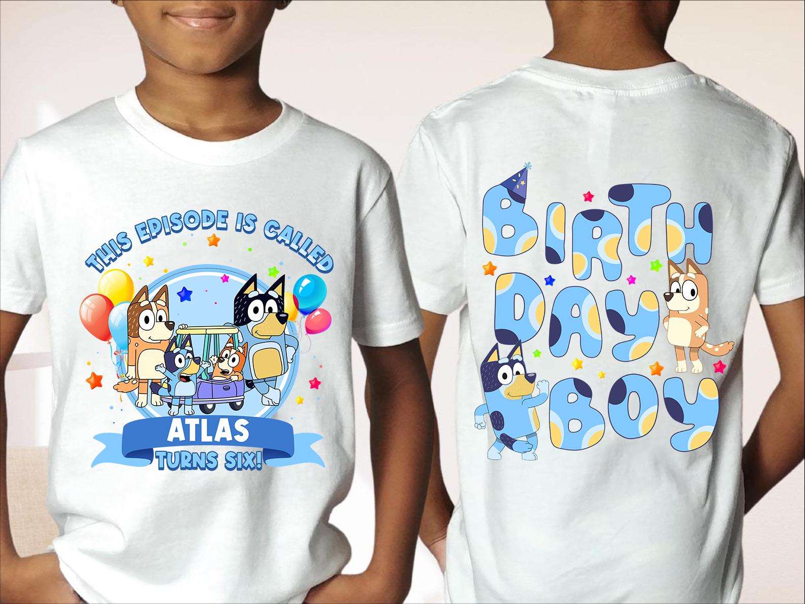 Custom Bluey Birthday Boy Shirt