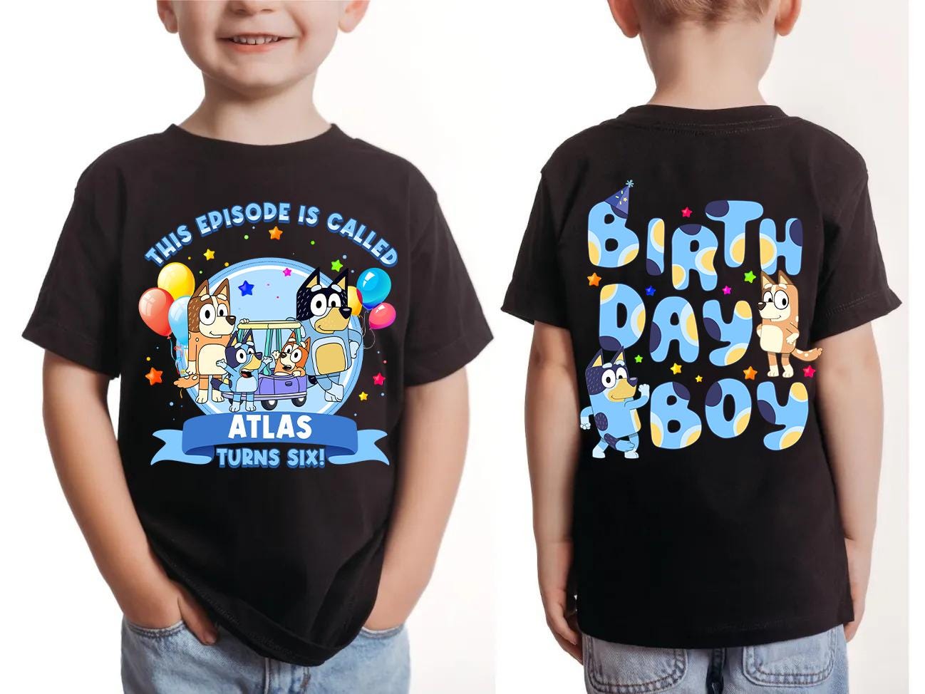 Custom Bluey Birthday Boy Shirt