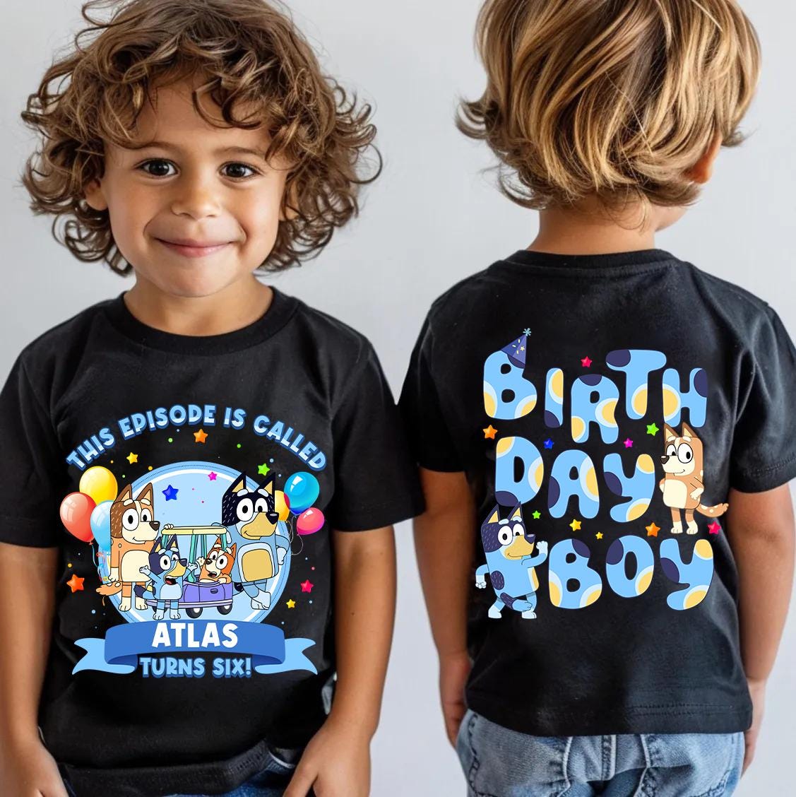 Custom Bluey Birthday Boy Shirt