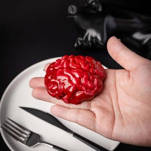 Handcrafted Realistic Brain Squishy: Macabre Halloween Prop, Eerie Decor