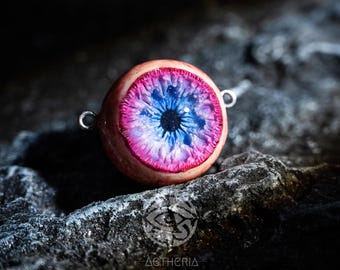 Handmade Realistic Eyeball Necklace, Evil Eye Choker, Cybersigilism Necklace, Halloween Gift Idea, Gift for Goths Punk Lovers Playful Horror