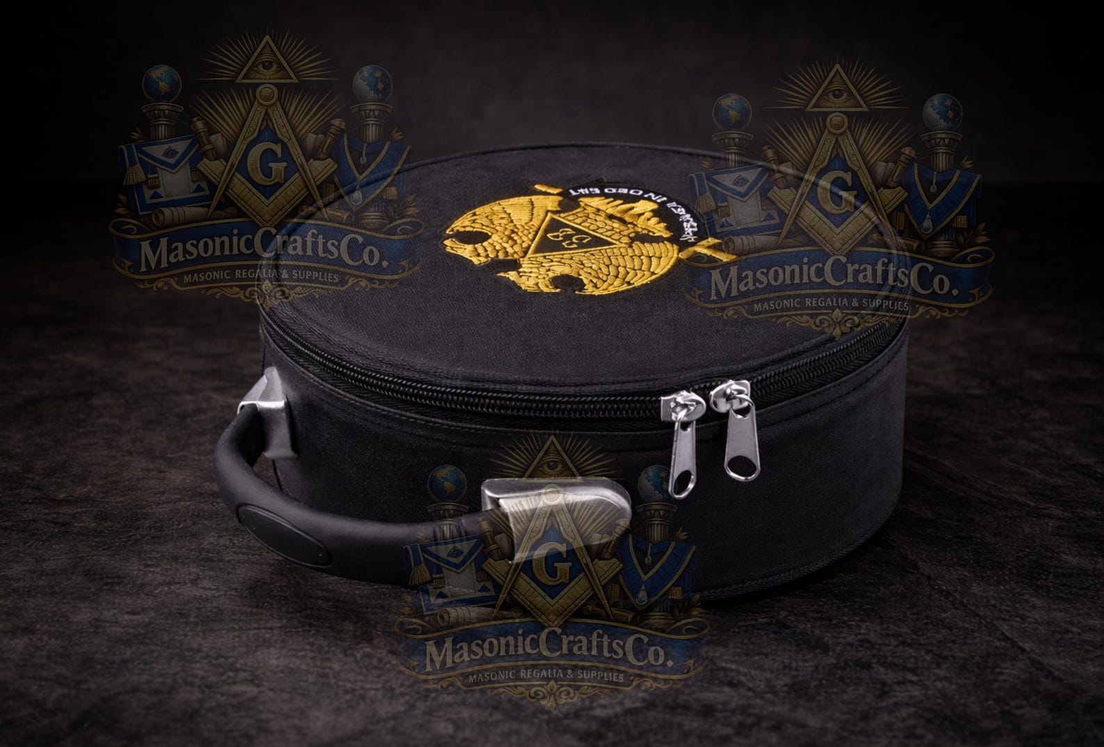 Scottish Rite 32 Cap With Carry Case Wings Down Double Eagle – Hand ...