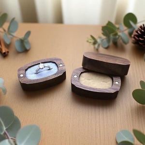 Ring Box for wedding Ceremony ,Custom Engagement Ring Box,Personalized Wedding Box, Natural Wood Jewelry Box,Anniversary Gift