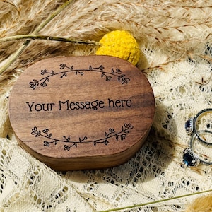 Ring Box for wedding Ceremony ,Custom Engagement Ring Box,Personalized Wedding Box, Natural Wood Jewelry Box,Anniversary Gift