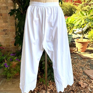 Vintage 1900's BLOOMERS or Pantaloons, True Antique White Cotton Drawers, Edwardian Victorian // FREE SHIPPING/ Coquette, Lingerie