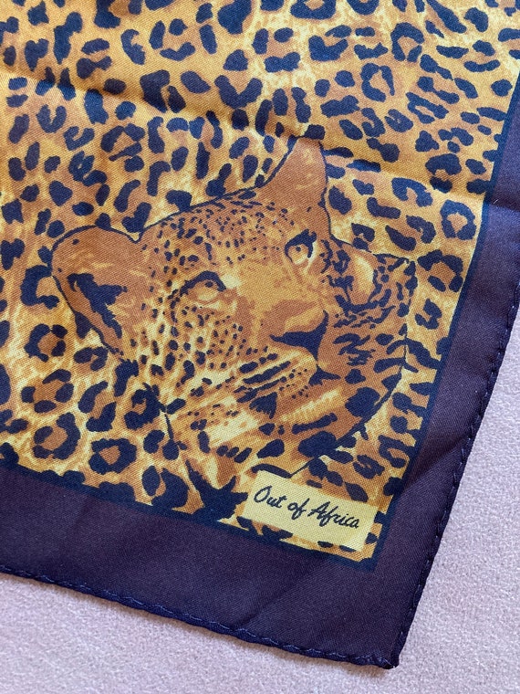 Vintage Leopard Scarf, Animal Print Scarf with Leo