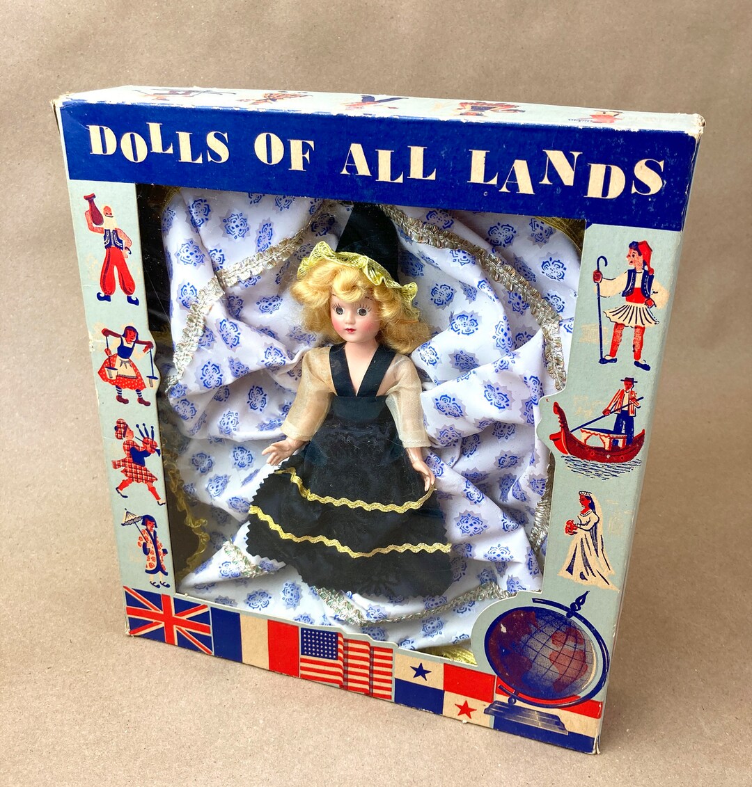 Vintage 1940's Dolls of All Lands, Doll From Norway, Norwegian Costume