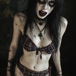 Hon är inte vad hon verkar vara – 8K 3D Goth Demon Girl Horror PLR-paket | 1 minuts video, 3 kortfilmer + 59 bilder (inget ljud) bild 16