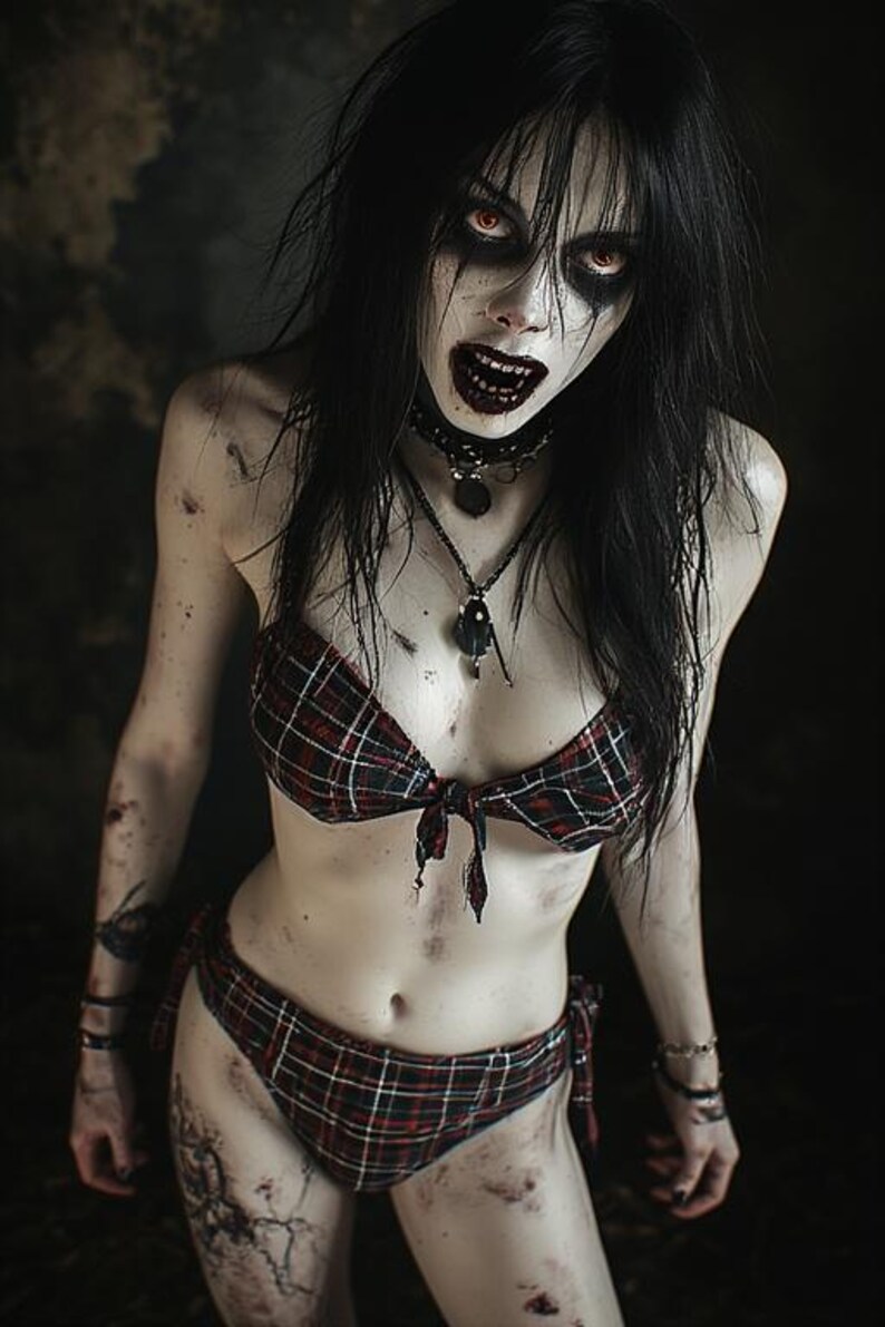 Hon är inte vad hon verkar vara – 8K 3D Goth Demon Girl Horror PLR-paket | 1 minuts video, 3 kortfilmer + 59 bilder (inget ljud) bild 16