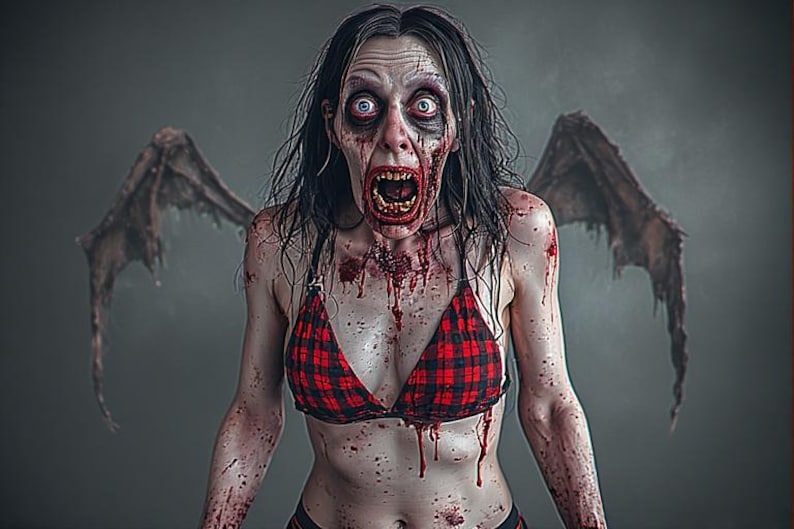 Hon är inte vad hon verkar vara – 8K 3D Goth Demon Girl Horror PLR-paket | 1 minuts video, 3 kortfilmer + 59 bilder (inget ljud) bild 5