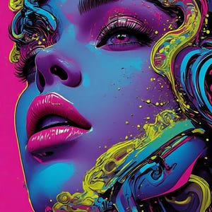 102 16K 3D Pop Art Women Portraits | Gallery in a Box™ (PLR Rights) image 4