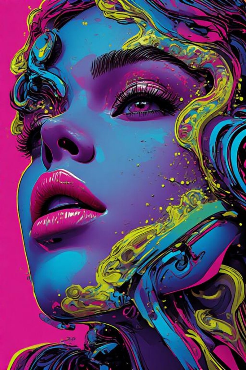 102 16K 3D Pop Art Women Portraits | Gallery in a Box™ (PLR Rights) image 4