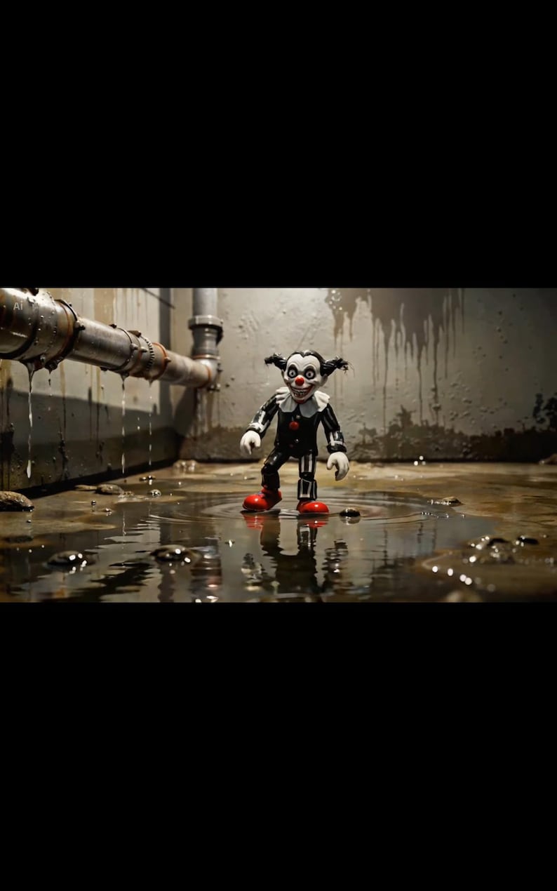 Griezelige clown 3D-animatievideo, horroritem, stockvideo's (mp4-download) afbeelding 3