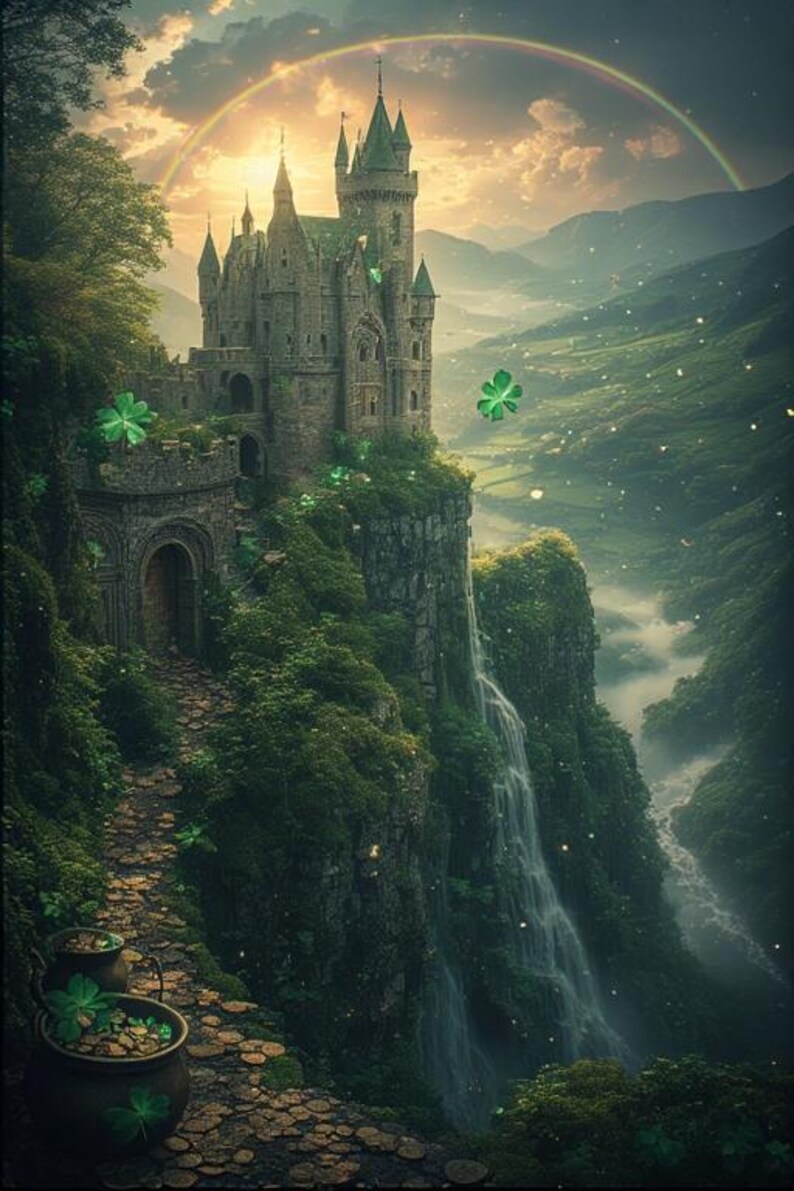 77 diseños de arte irlandés de la suerte / 16K 3D Ultra HD, Master Prompt (PLR abierto) imagen 5