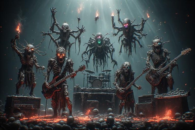 Creepy 3D Horror Band Video Templates + AI Prompts Bundle (Digital Download) image 15