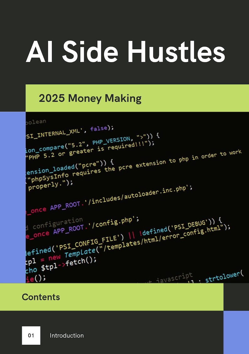AI Side Hustles e-bok: Tjäna pengar med ChatGPT, Midjourney (PLR-återförsäljningsrättigheter) (digital nedladdning) bild 1