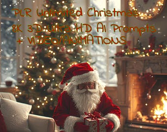 PLR Christmas 8K 3D AI Prompts Ebook + Video | 45 Prompts Kindle ePub PDF Flipbook | Instant Print Sales Business!