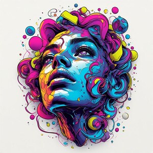 102 16K 3D Pop Art Women Portraits | Gallery in a Box™ (PLR Rights) image 17