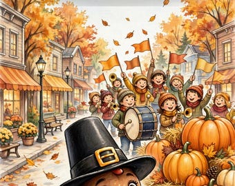 The Thankful Turkey's Big Parade | Thanksgiving Story & Activity Book Kids Ages 4-8 | Coloring, Word Search, Maze, Gratitude Craft