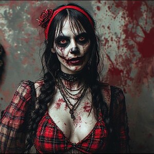 Hon är inte vad hon verkar vara – 8K 3D Goth Demon Girl Horror PLR-paket | 1 minuts video, 3 kortfilmer + 59 bilder (inget ljud) bild 4