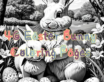 46 Easter Bunny Coloring Pages - Fun for All Ages! with PLR Resell Rights