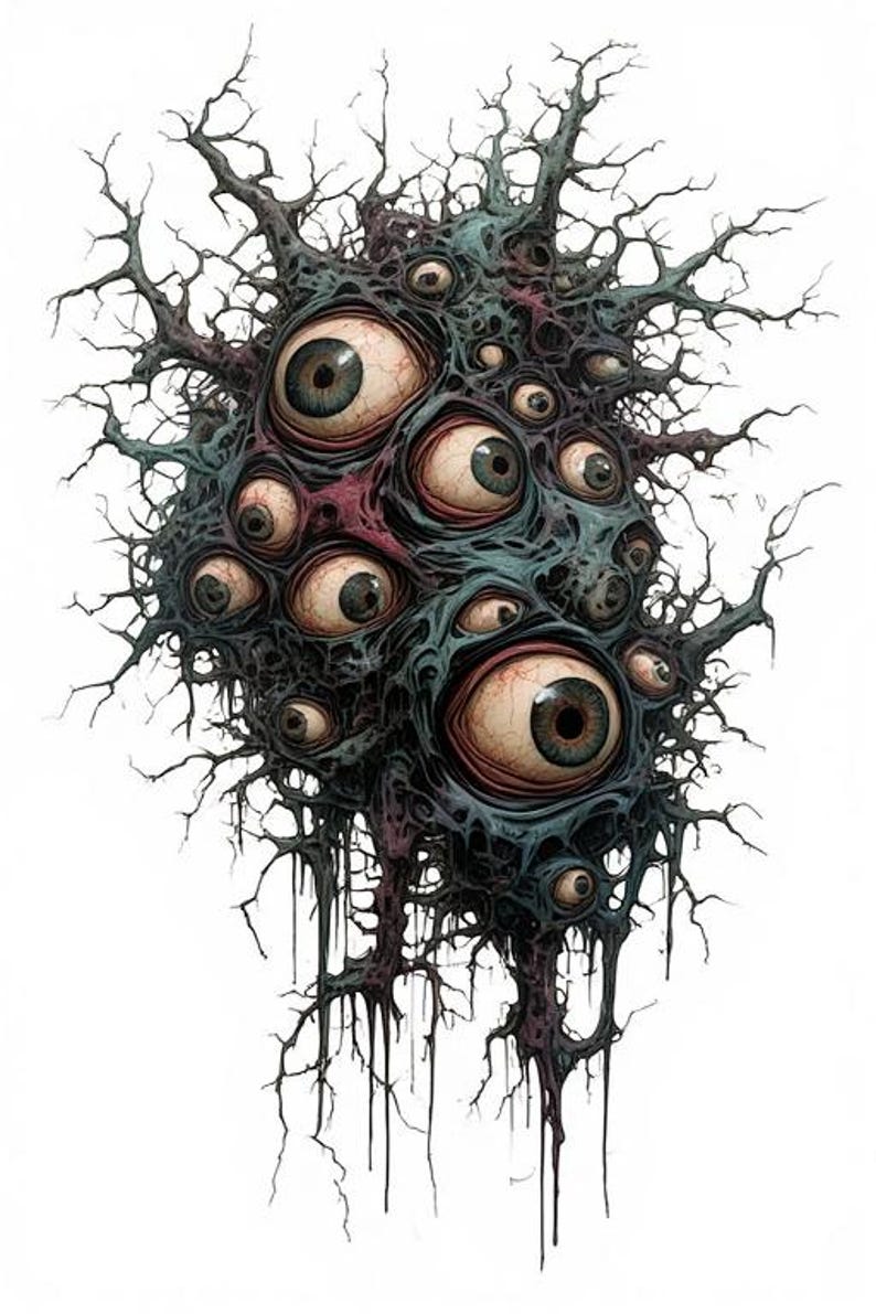 Creepy Horror Oil Prompts | 16K 3D Ultra HD Art Collection (Digital Download) image 4