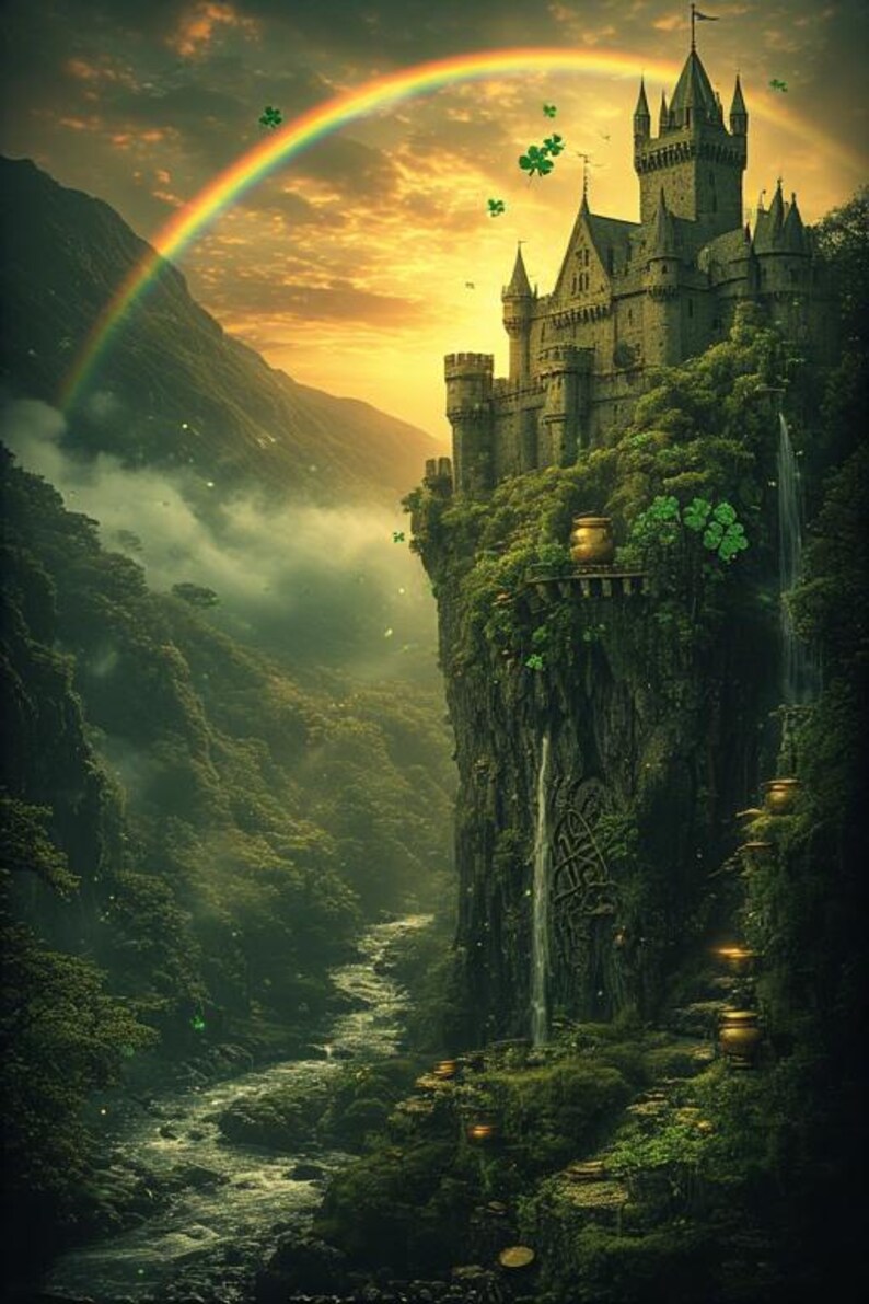 77 diseños de arte irlandés de la suerte / 16K 3D Ultra HD, Master Prompt (PLR abierto) imagen 14