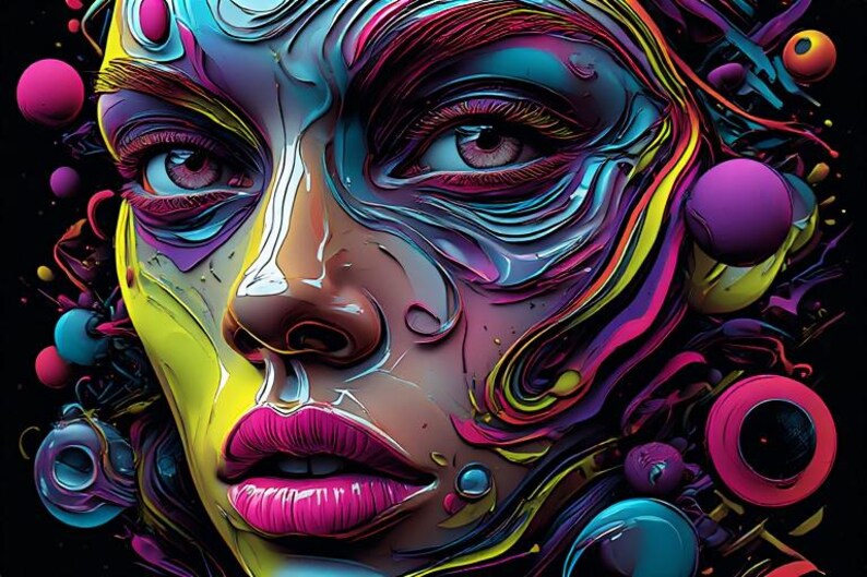 102 16K 3D Pop Art Women Portraits | Gallery in a Box™ (PLR Rights) image 3