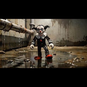 Griezelige clown 3D-animatievideo, horroritem, stockvideo's (mp4-download) afbeelding 6