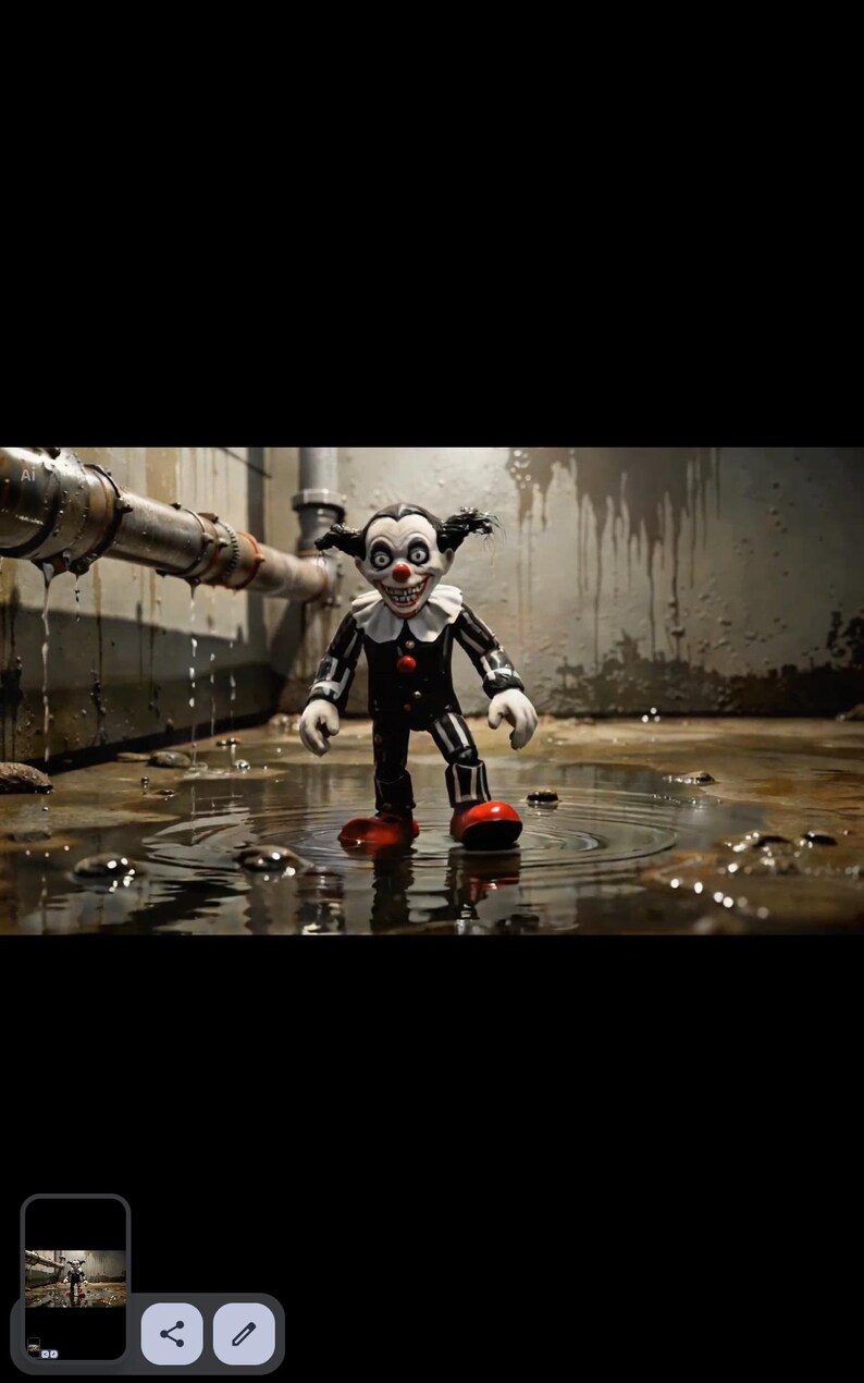 Griezelige clown 3D-animatievideo, horroritem, stockvideo's (mp4-download) afbeelding 6