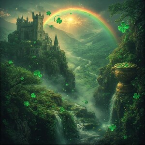77 diseños de arte irlandés de la suerte / 16K 3D Ultra HD, Master Prompt (PLR abierto) imagen 18