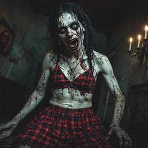 Hon är inte vad hon verkar vara – 8K 3D Goth Demon Girl Horror PLR-paket | 1 minuts video, 3 kortfilmer + 59 bilder (inget ljud) bild 13