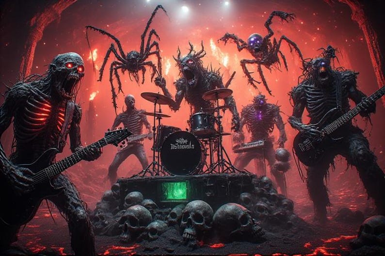 Creepy 3D Horror Band Video Templates + AI Prompts Bundle (Digital Download) image 2