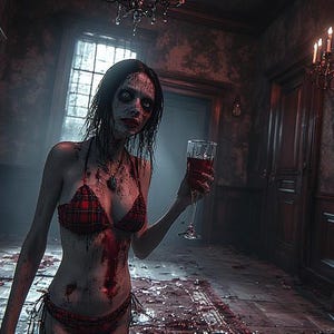 Hon är inte vad hon verkar vara – 8K 3D Goth Demon Girl Horror PLR-paket | 1 minuts video, 3 kortfilmer + 59 bilder (inget ljud) bild 10