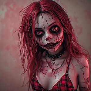 Hon är inte vad hon verkar vara – 8K 3D Goth Demon Girl Horror PLR-paket | 1 minuts video, 3 kortfilmer + 59 bilder (inget ljud) bild 6