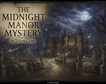 Midnight Manor Mystery Escape Room Game | Printable Occult Puzzle Kit (45-Minute)