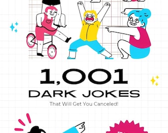 Dark Humor Jokes Flipbook & PDF eBook Bundle – 1,001 Edgy Jokes for Adults – Black Comedy, Sarcastic, Offensive Humor – PLR Included