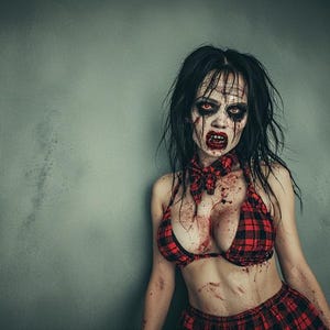 Hon är inte vad hon verkar vara – 8K 3D Goth Demon Girl Horror PLR-paket | 1 minuts video, 3 kortfilmer + 59 bilder (inget ljud) bild 17