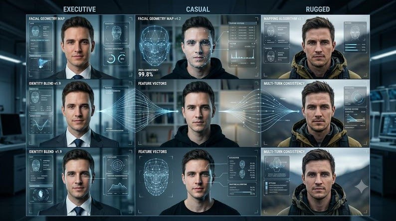 AI-talespersonens ansiktsbytesritning | E-bok för manlig utgåva (digital produkt) bild 5