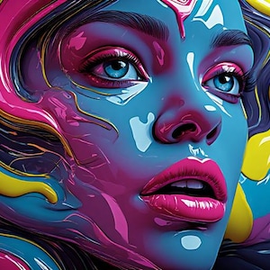 102 16K 3D Pop Art Women Portraits | Gallery in a Box™ (PLR Rights) image 2