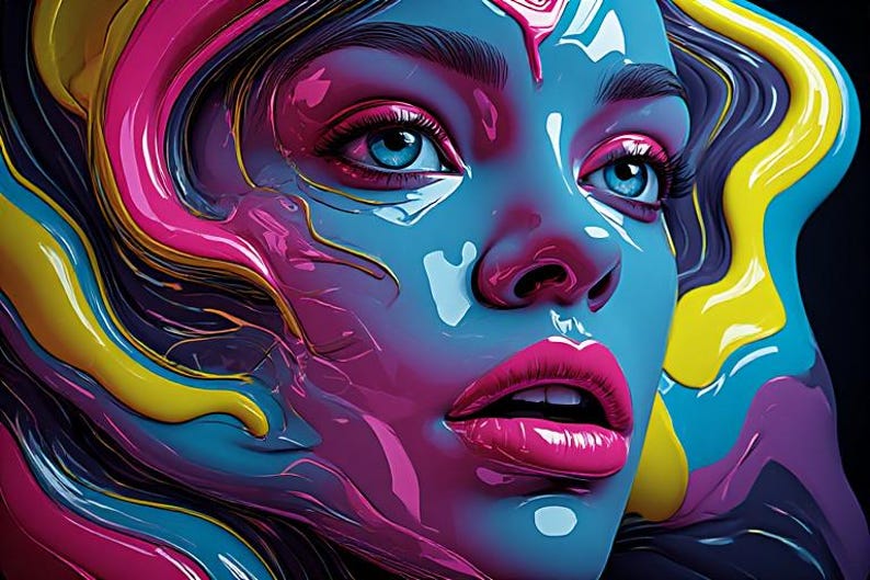 102 16K 3D Pop Art Women Portraits | Gallery in a Box™ (PLR Rights) image 2