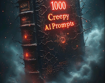 1000 Creepy 3D Horror AI Prompts | Midjourney, Sora, Kling, Runway (Digital Download)