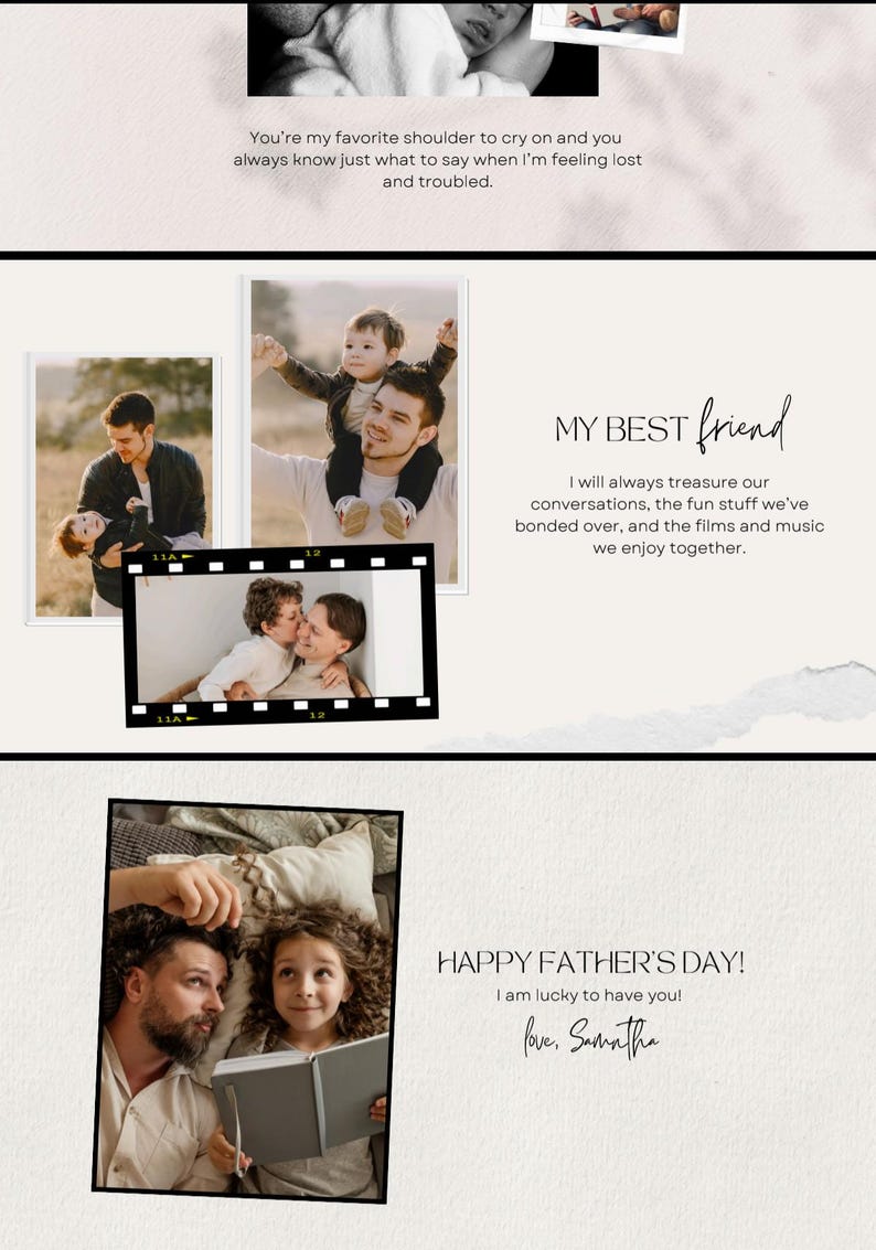 Regalo de última hora para el Día del Padre: Vídeo editable en Canva para papá + Derechos PLR - Descarga instantánea imagen 5