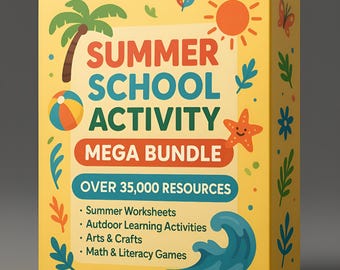 Megapaquete de actividades para la escuela de verano con derechos de reventa PLR
