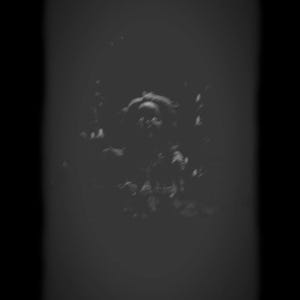 Puede incluir: Imagen en escala de grises de una mu&ntilde;eca con cabello oscuro y rostro p&aacute;lido. La mu&ntilde;eca est&aacute; en el centro del encuadre, rodeada por un fondo oscuro y borroso. La imagen tiene una est&eacute;tica espeluznante y vintage.