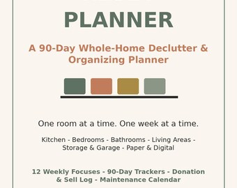 The Home Reset Planner | 90-Day Whole-Home Declutter & Organizing Planner | Printable Home Organizer PDF