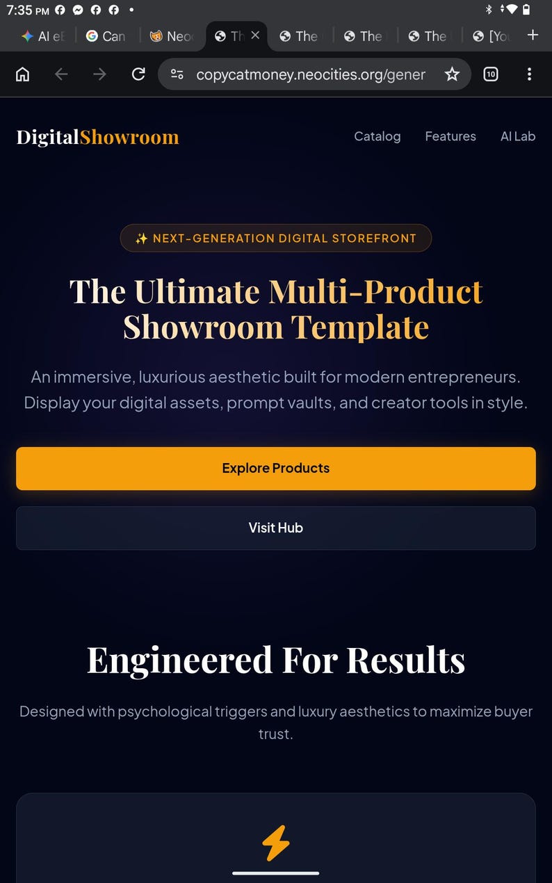 HTML/CSS Digital Showroom Template: Master Guide, MRR Rights (Digital Download) image 1