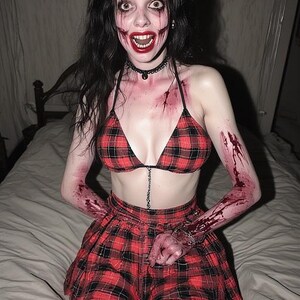 Hon är inte vad hon verkar vara – 8K 3D Goth Demon Girl Horror PLR-paket | 1 minuts video, 3 kortfilmer + 59 bilder (inget ljud) bild 12
