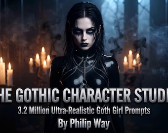Gothic Character Studio AI Prompts | Ultra-Realistic Goth Girl Guide (PDF eBook)